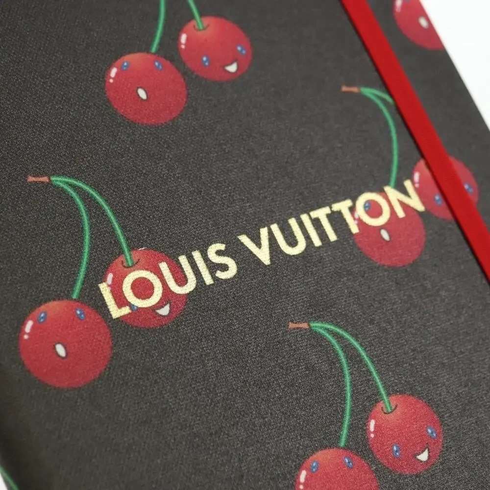 Louis Vuitton Collector Cherry Print Notebook MM Jane Canvas Gi1371 Brown